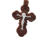 Крест Православный, дерево-серебро, 25