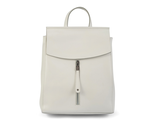 Кожаный женский рюкзак-трансформер Zipper белый