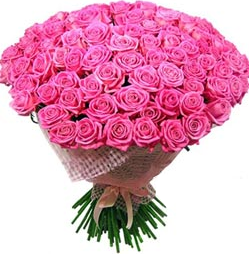 35 розовых роз букет