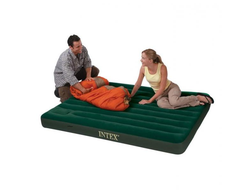 Кровать надувная 203*152*22см, зелен,встроенный насос (66929 INTEX)