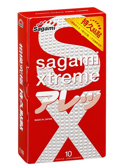 Утолщенные презервативы Sagami Xtreme Feel Long с точками - 10 шт. Производитель: Sagami, Япония