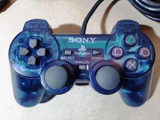 №001 "Ocean Blue" Оригинальный SONY Контроллер для PlayStation 2 PS2 DualShock 2
