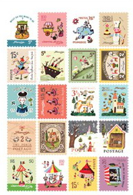 Наклейки "Stamp Postage"