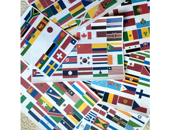 Фетр с рисунком "Флаги всех стран"