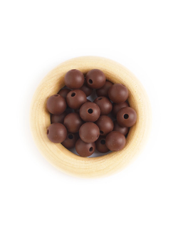 Силиконовые бусины 9 мм Шоколад