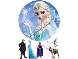 Вафельная картинка &quot;Frozen&quot;, d=20 см размер А4, №3