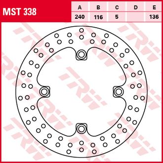 Тормозной диск задний TRW MST338 для мотоциклов Honda CB 500/600/650, CBF 500/600/1000, CBR 500/600/650