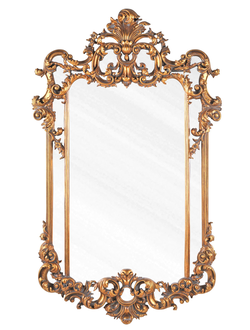 Зеркало в классическом стиле в двойной золоченой раме.