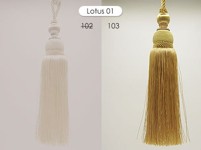 Lotus 01, серия Delisious Decor, 48 см. Кисти для штор оптом со склада