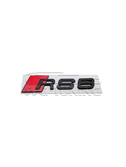 Шильдик RS8 чёрный задний для Audi
