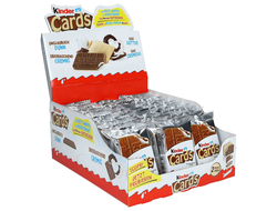 Шоколадно-молочное печенье Kinder Cards Mini 25.6гр (30 шт)