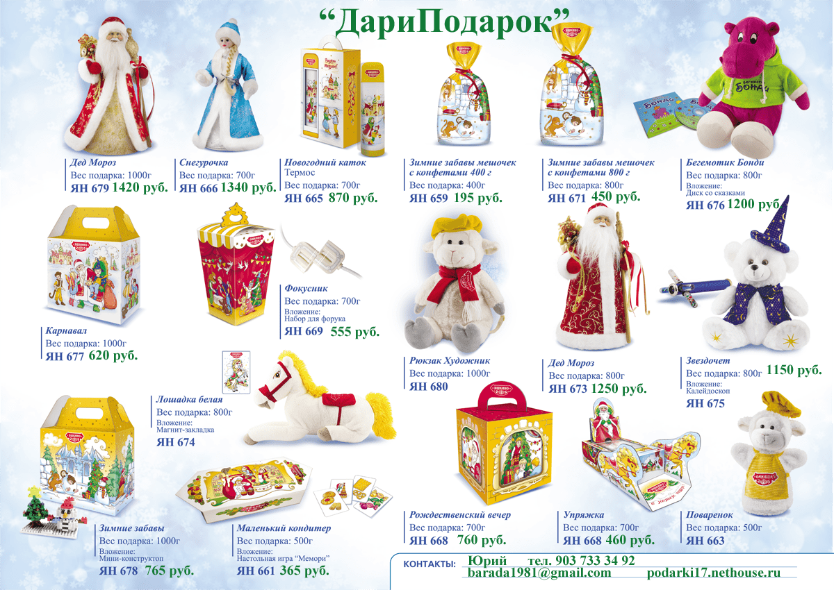 Новогодние подарки 2018 детям Новогодние подарки 2018 детям