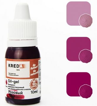 Краситель Жирорастворимый Kreda, Oil-gel 10 г, Розовый