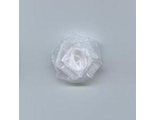 Капроновая роза белая, 3*3 см.