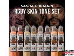 Краска World Famous Tattoo Ink SASHA O'KHARIN RGBY Skin Tone Set 16