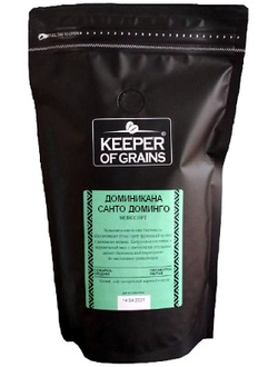 Кофе Keeper of Grains зерновой плантационный Доминикана Санто Доминго, 0,5 кг