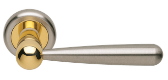 Дверные ручки Morelli Luxury "PINOKKIO" NIS/OTL Цвет - Матовый никель/золото Дверные ручки Morelli Luxury "PINOKKIO" NIS/OTL Цвет - Матовый никель/золото