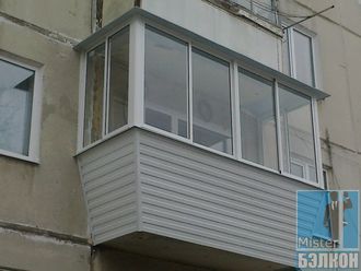 Остекление балкона. форма П-образный 3х1,5м; 1х1,5м 2 шт с выносом