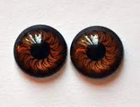 Глаза хрустальные клеевые пластиковые,, 6 мм, коричневые, арт. ГХ01