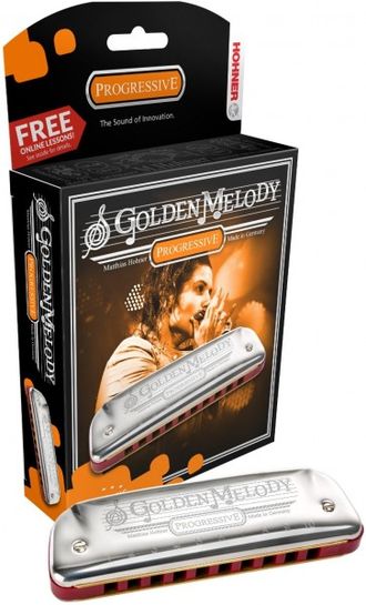 Губная гармоника HOHNER Golden Melody 542/20 B (M542126X) с уроками