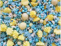 Посыпка кондитерская 40 г, МИКС №37, Желто - Голубой