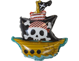 Шар с клапаном (12&#039;&#039;/30 см) Мини-фигура, Пиратский корабль, Черный, 1 шт.