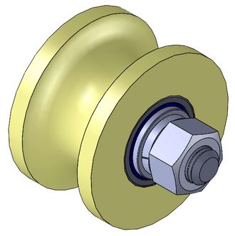 Ролик капролон d50 под трубу 1/2 (d20mm). Артикул Р2503