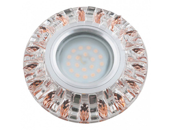 Точечный светильник  mr 16 DLS-L121  прозрачный и бронза  с подсветкой