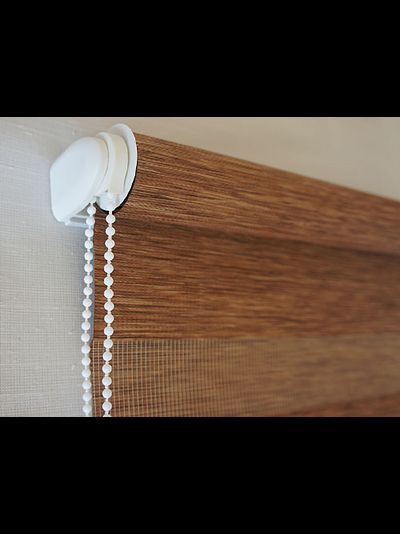 Рулонные жалюзи в сборе стандартных размеров под натуральную соломку цветов латте, капучино и др.