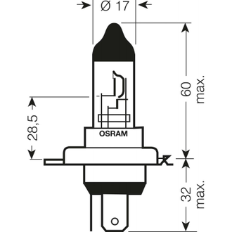 Лампочка галогеновая OSRAM ORIGINAL LINE 12V