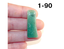 Авантюрин натуральный (галтовка) зеленый №1-90: 6,0г - 36*15*6мм