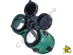Очки газосварщика JL-A018-1 (6) двойные откидной светофильтр
