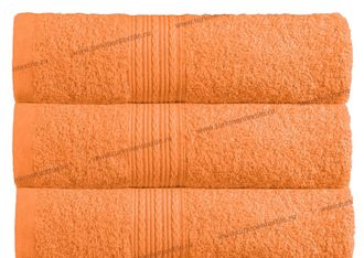 Оранжевый полотенце оптом махровое пр-во Байрамали (бордюр «косичка»)