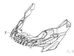 Передняя панель оригинальная BRP 502007284 для BRP LYNX/Ski-Doo