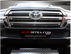 Premium защита радиатора для Toyota Land Cruiser 200 (2015-2018) из 2-х частей