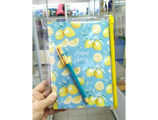 Набор подарочный с ежедневником и ручкой &quot;Лимонный&quot; 0003