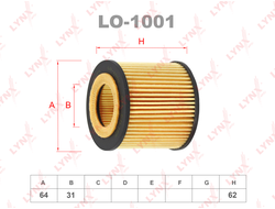 Фильтр масляный Lynx LO-1001