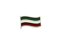 Значок флаг Татарстана из серебра 925 пробы с эмалью