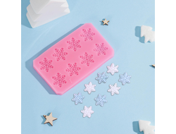 Молд силиконовый 11х6,8х0,6 см "Снегопад"