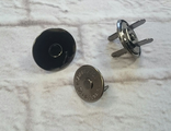 Магнитная кнопка с креплением, 1,8 см, черный