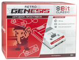 Retro Genesis 8 Bit Classic + 300 игр (AV кабель, 2 проводных джойстика)