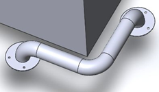 Колесоотбойник для защиты углов КО-76.5.000 СБ Колесоотбойник для защиты углов КО-76.5.000 СБ