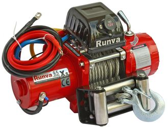 Лебёдка электрическая 12V Runva 9500 lbs 4350 кг короткий барабан Арт. 9.5XS