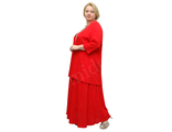 Легкая юбка из 100% хлопка Арт. 5152 (Цвет красный и еще 2 цвета)  Размеры 58-84