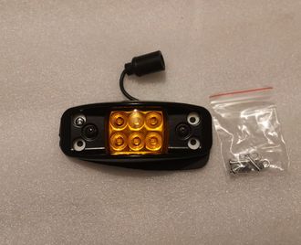Габаритный фонарь LED черный корпус 12V/24V  (желтый)