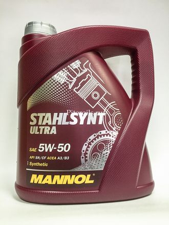 08057 Масло моторное MANNOL  Stahlsynt Ultra SAE 5W50 SL/CF синтетическое, 4 л.