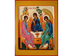 Троица Святая. Рукописная икона. 22х28см.