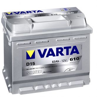 Автомобильный аккумулятор Varta D15 Silver Dynamic 63 Ач о/п