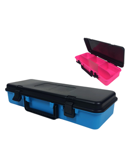 Коробка рыболовная для мелочей 40х15х8см/ цвет синий