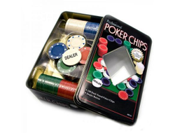Набор для покера в металлической коробке